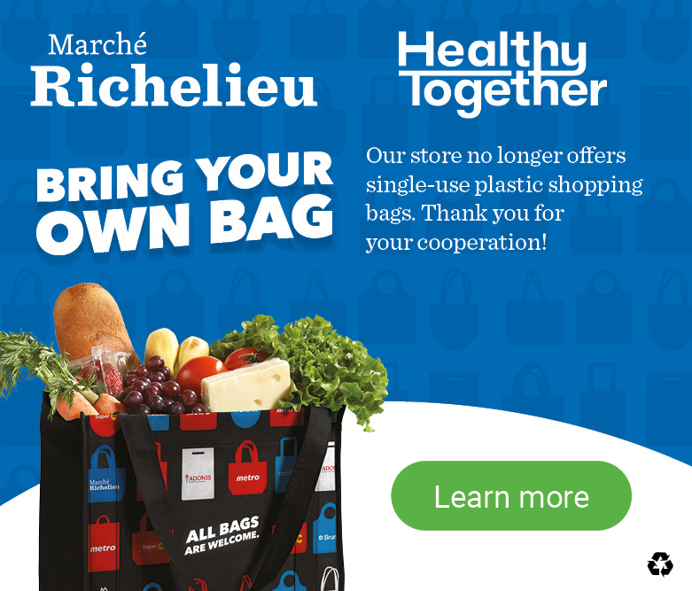 Our store no longer offers single-use plastic shopping bags. Thank you for your cooperation!