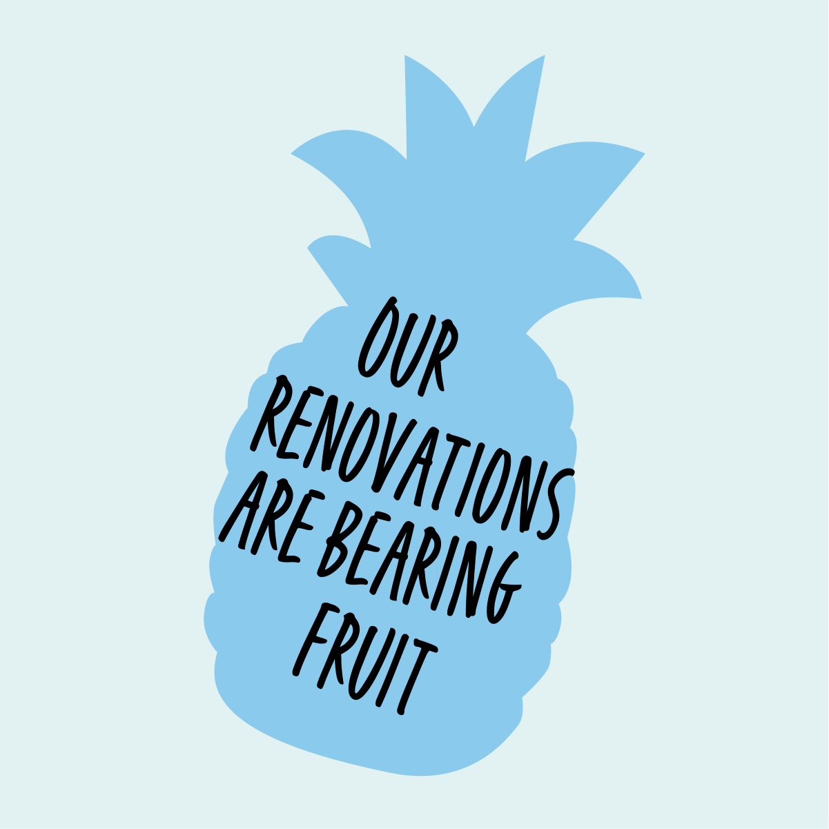 Our renovations are bearing fruit