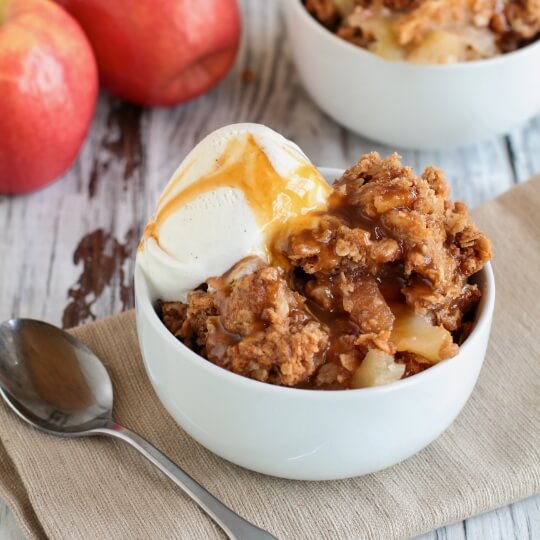 Quick apple topping for ice cream