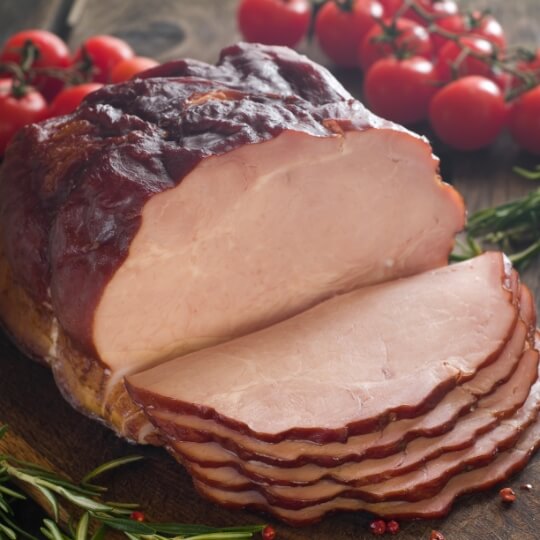 Maple and beer-braised ham